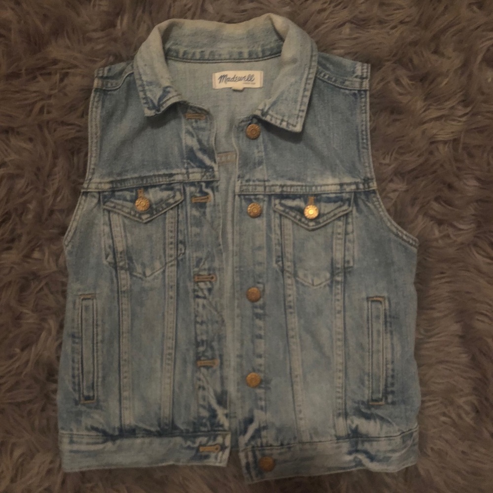 Madewell jean jacket vest sleeveless